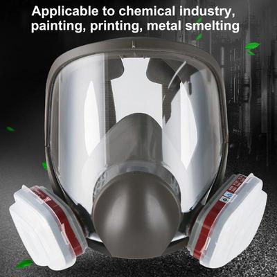 6800 Maska Przeciwpyłowa Pełnotwarzowa Maska Przeciwpyłowa Z Filtrami Osłona Twarzy Przeciwpyłowa Soczewka Przeciwmgielna Dekoracja Maska Polerska Respirator Twarzowy