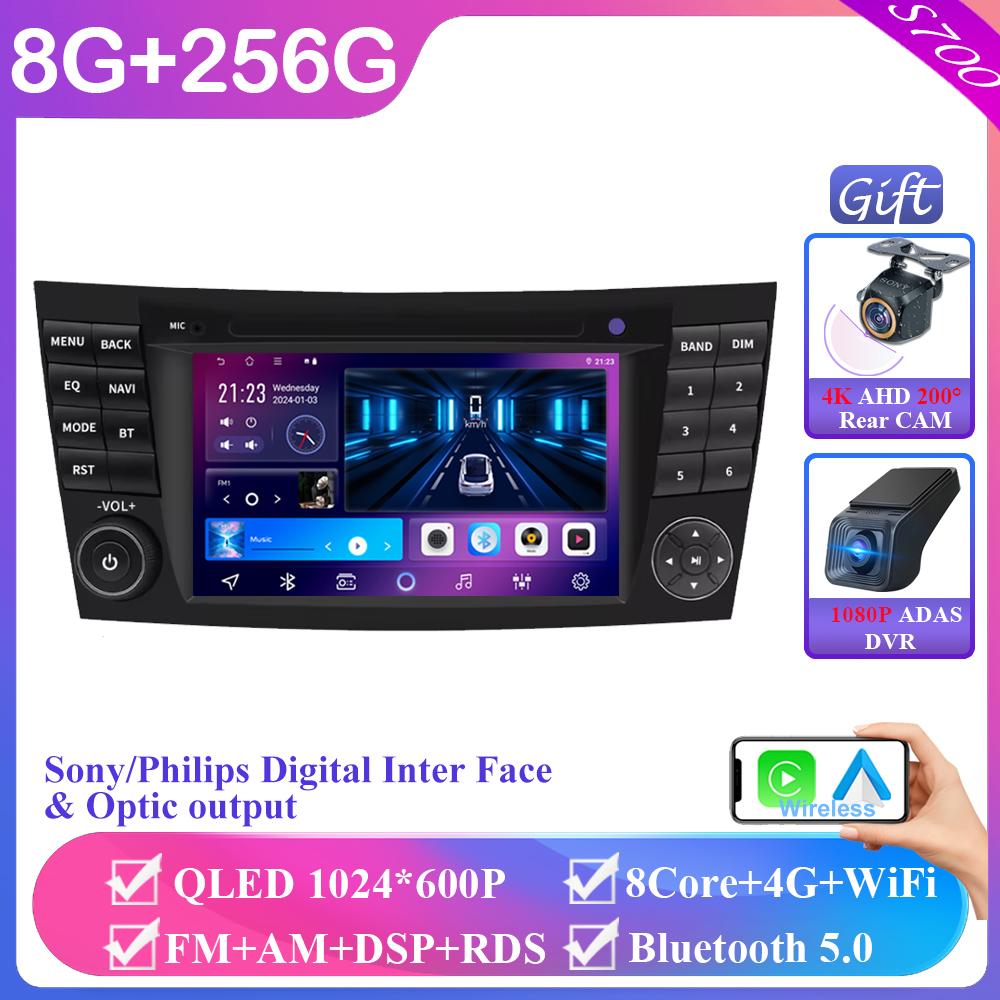 Wireless Carplay Android Auto Car Intelligent Systems 7 Inch for Mercedes W211 Benz W211 Car Radio Multimedia Player Car Stereo