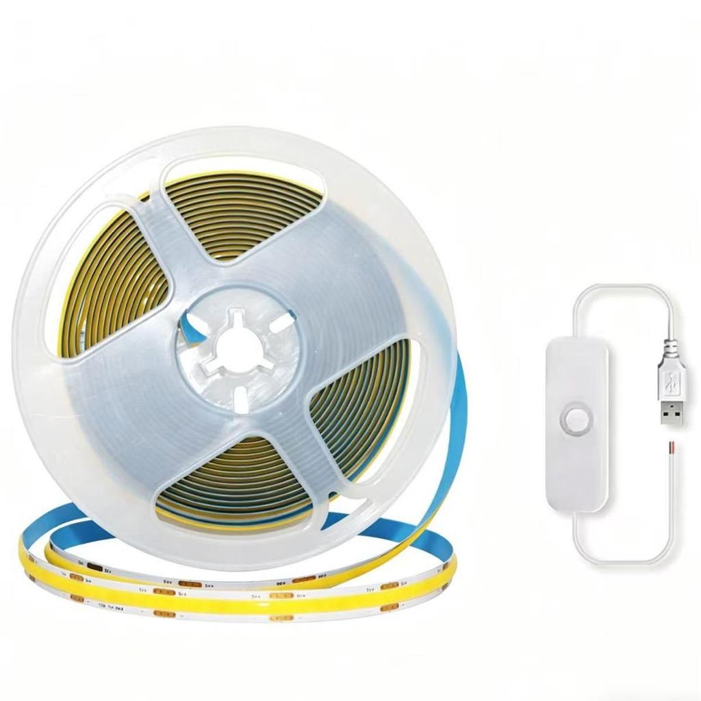5V COB Waterproof USB LED Touch Light Strip, 8mm Low Voltage Hand Sweep Light Strip.