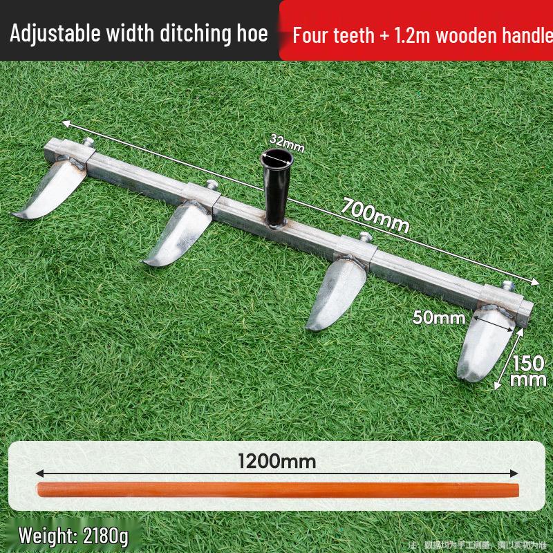 Garlic Ditch Digger: Specialized Tool for Planting and Sowing with Pull Hook and Rake Hoe