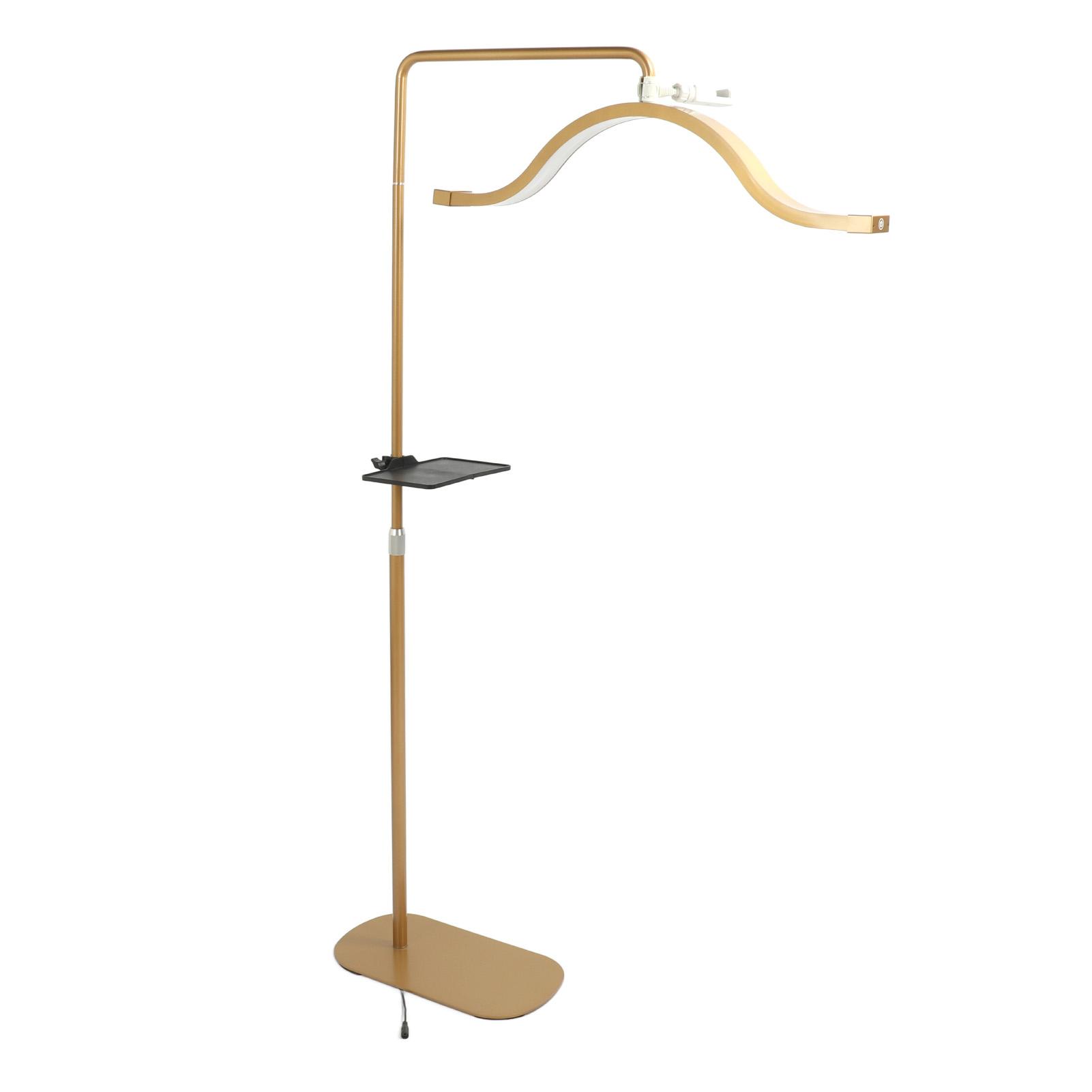 

Напольный светильник Half Moon 29 дюймов 45 Вт 3200K‑5600K цветовая температура 350 градусов поворотный с зажимом для телефона UK PLUG