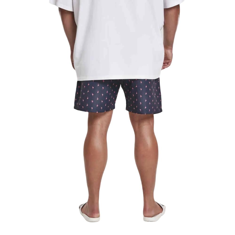 Urban Classics Mens Flamingo Swim Shorts