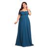 New large-size women's evening dress, long dress with split ends, high waist and thin, elegant and sexy long European and American dress women