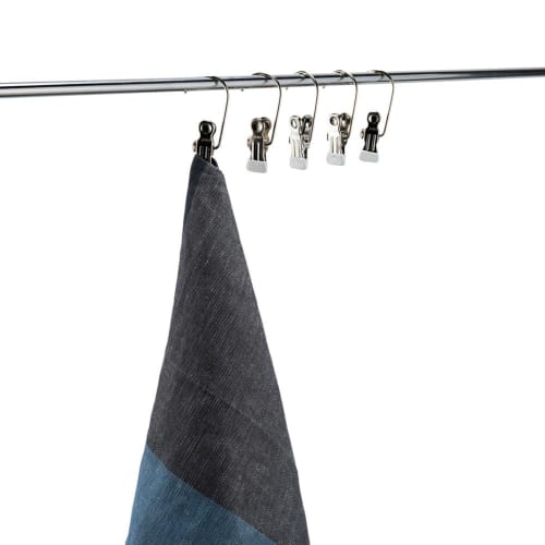 Mawa Mono Clips, Set of 5, K1, Gloves & Hats, 550006000, White (06), Non-Slip, for Hangers, Clothespins, Laundry, and Accessories, with Hooks, Perfect