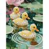 DIY Pearl Painting Set Duck Pattern Home Decoration Handmade Sticky Diamond Creative Canvas Pearl Art Painting Crafts Perfect Gift