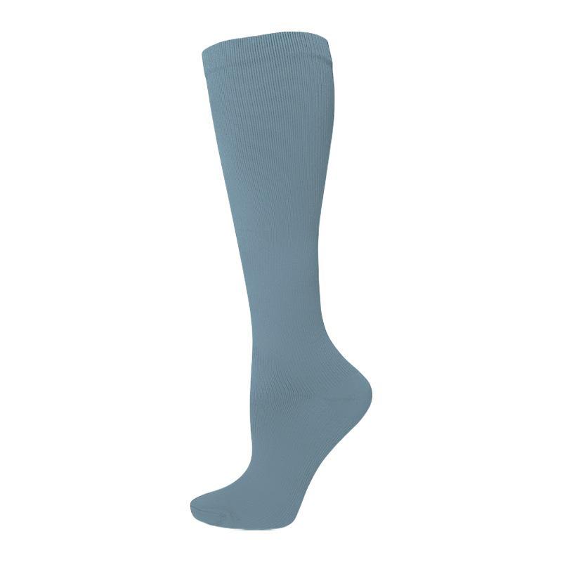 Solid Color Low-Pressure Compression Socks for Sports & Nurses