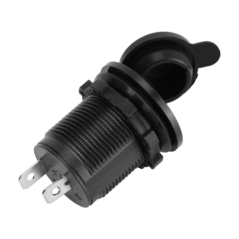 12V 24V ABS Car Motorcycle Cigarette Lighter Power Plug Socket with Waterproof Cover