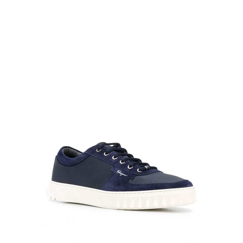 Salvatore Ferragamo Ferragamo Leather Sneakers Blue