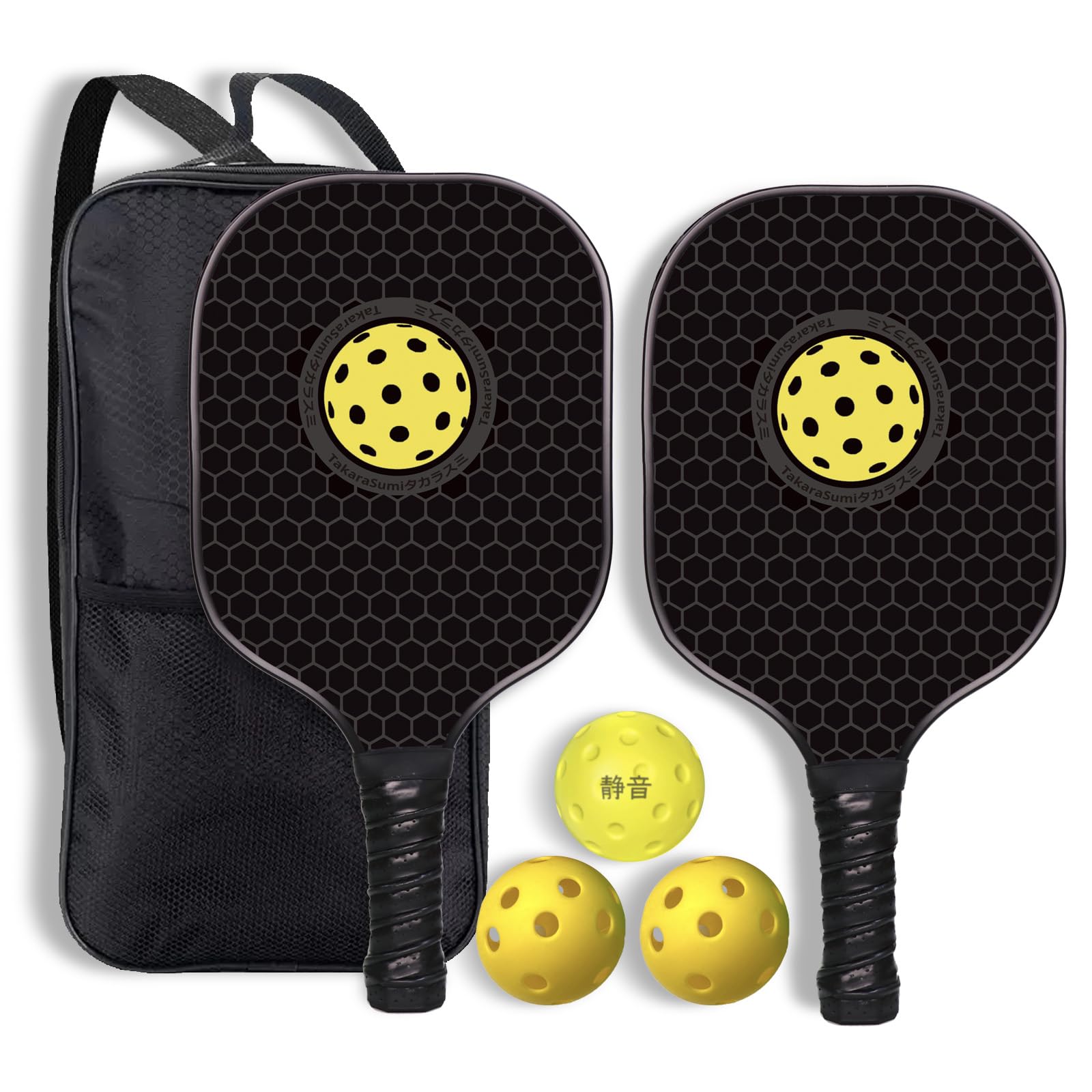 

TakaraSumi Pickleball Paddle Set, Ultra-Lightweight Design for Indoor and Outdoor Play, Enjoy with Family and Friends, Professional Pickleball
