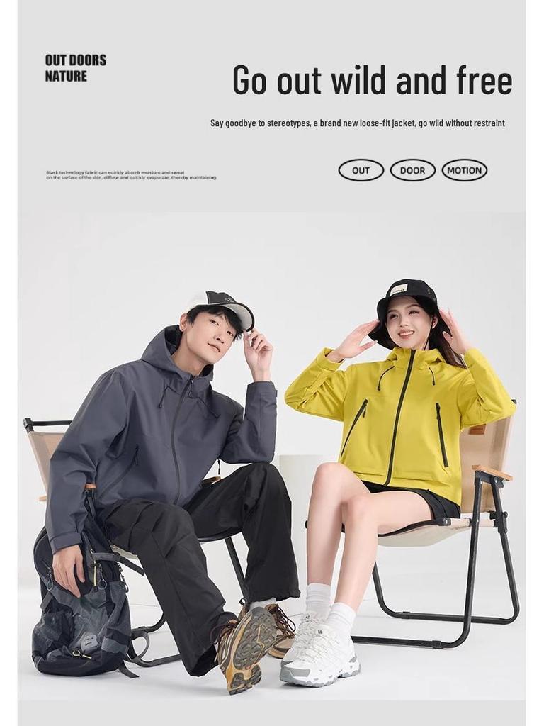 Woodpecker Unisex Windproof & Waterproof Jacket for Spring & Autumn - Tower Riding & Mountaineering Style