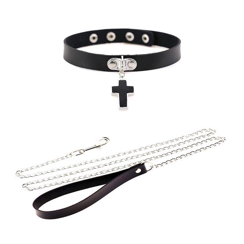 Pleasure Traction Rope: Heart Choker Leash for Role Play & SM Training