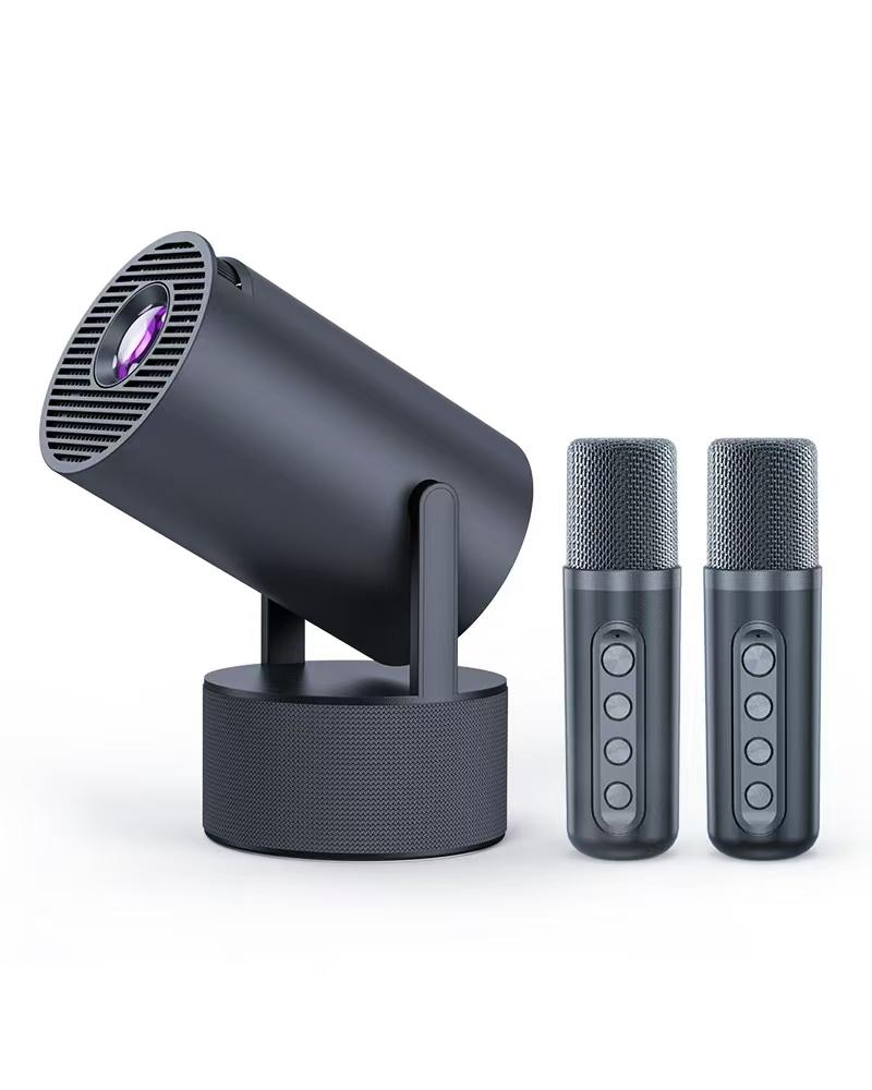HY-300-PRO-KTV Mini Portable Projector Support 4K Full HD 1080P Video Android Projector Movie Home Theater Sound System