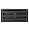 Black Floor Drain with Removable Cover Stainless Steel Bathroom Kitchen Accessory 10x20cm