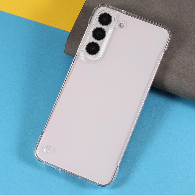For Samsung Galaxy S23 Frameless Hard PC Anti-drop Phone Case Clear Cell Phone Back Cover