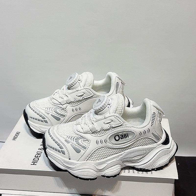 

весна 2025 вращающаяся пряжка одноклассники мальчики новые легкие дышащие сетчатые кроссовки девочки папины кроссовки для бега 32-37 hand 6 pairs