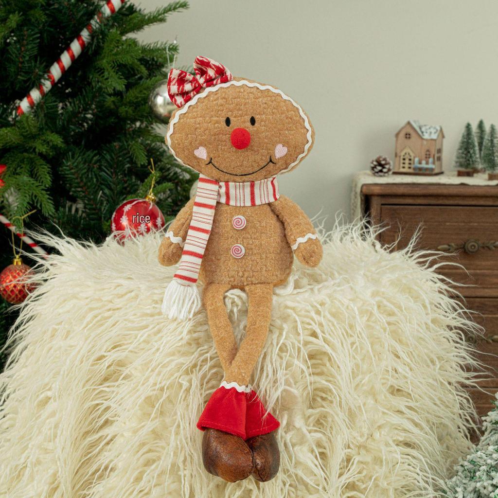 Christmas Gingerbread Man Hanging Ornament with Long Legs