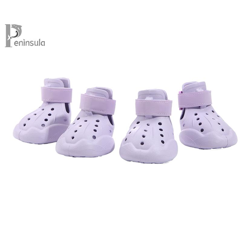 4 ks Voděodolné psí boty Letní psí sandály Protiskluzové Lehké psí boty pro domácí mazlíčky Venkovní odolné psí sandály Potřeby pro domácí mazlíčky