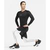 Nike Pro Dry Fit Tight Long Sleeve Fitness Top M   Black White  Fb7920 010