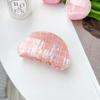 Bofeiya Summer Candy Color PVC Semicircle Hair Clip - Small Fresh Shark Clip for Stylish Updos