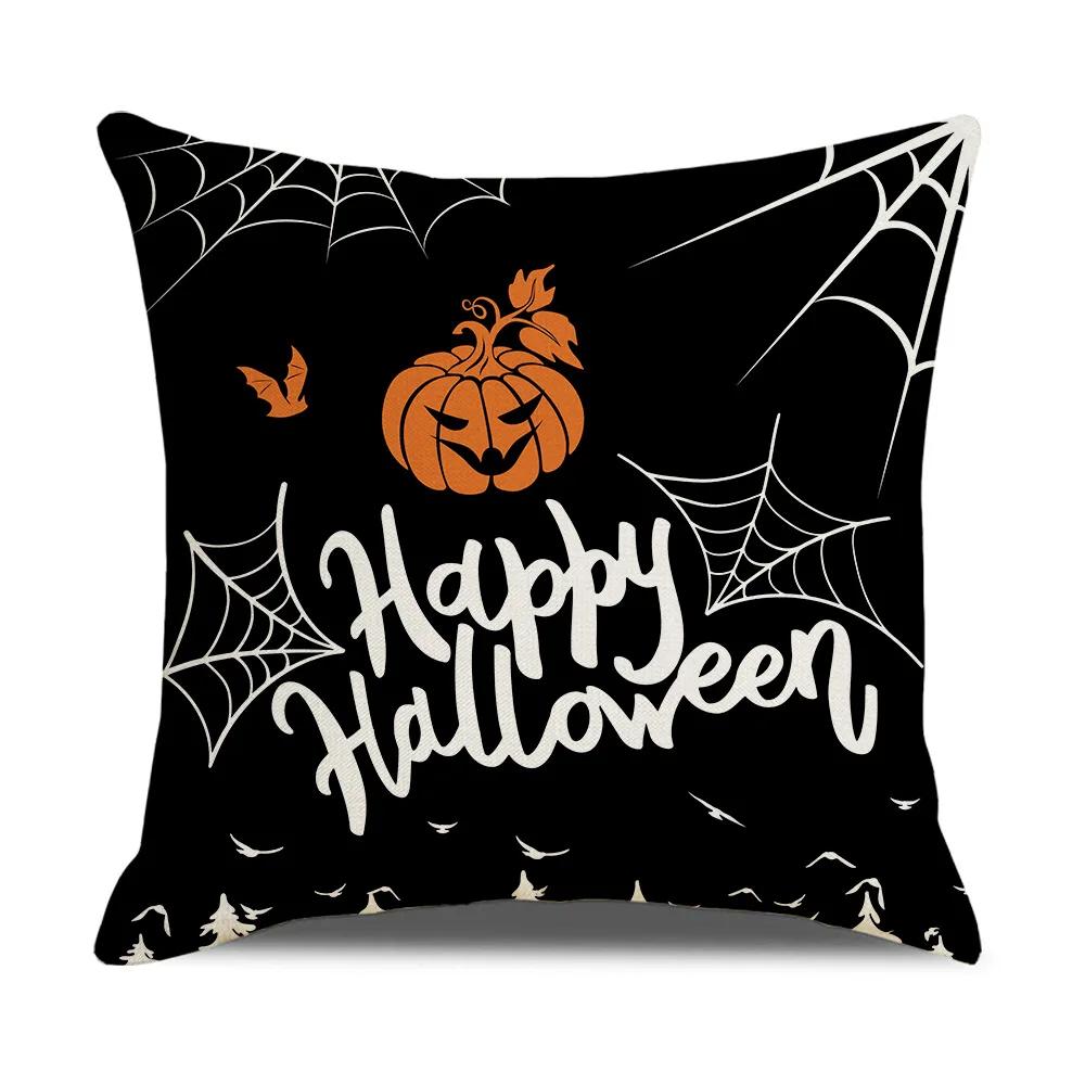 Pumpkin Ghost Print Pillowcase Halloween Decorations Couch Cushion Cover Home Decor Pillow Cover Cojines Decorativos Para Sofá