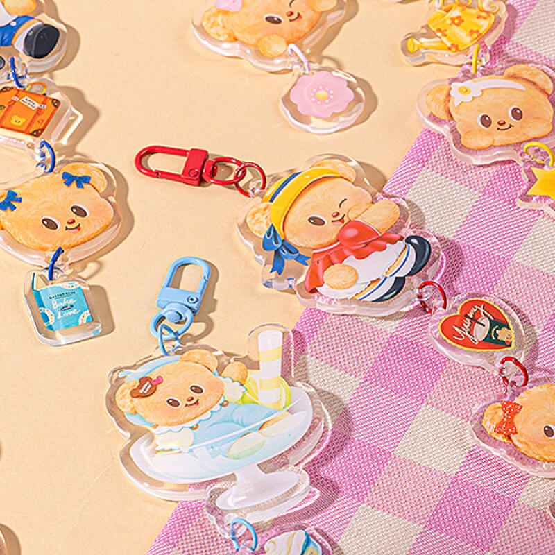 Butterbear Cute Character Keyholder 4-tier Acrylic Keyring
