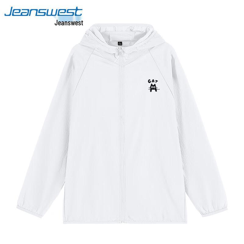 Jeanswest Men's Ice Silk UPF50 Cat Print Sun Protection Jacket