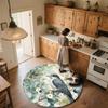 Leaf Bird,Round Area Rug,Carpet Rug for Living Room Bedroom Sofa Playroom Decor,Non-slip Floor Mat