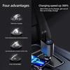 120W Super Fast Charging Car Charger With Retractable Cable And Multi-function Lighter With One-to-Two Flash Charge Adapter