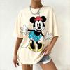 Disney Minnie Maus Cartoon Druck T-Shirt Damen Herren Sommer Freizeit Kurzarm Oberteile Streetwear Grafik T-Shirts Vintage Y2k Kleidung
