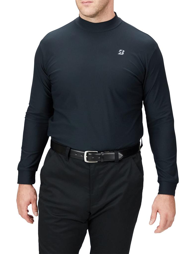 BRIDGESTONE Golf Men's Golf Shirt, Black, Size L