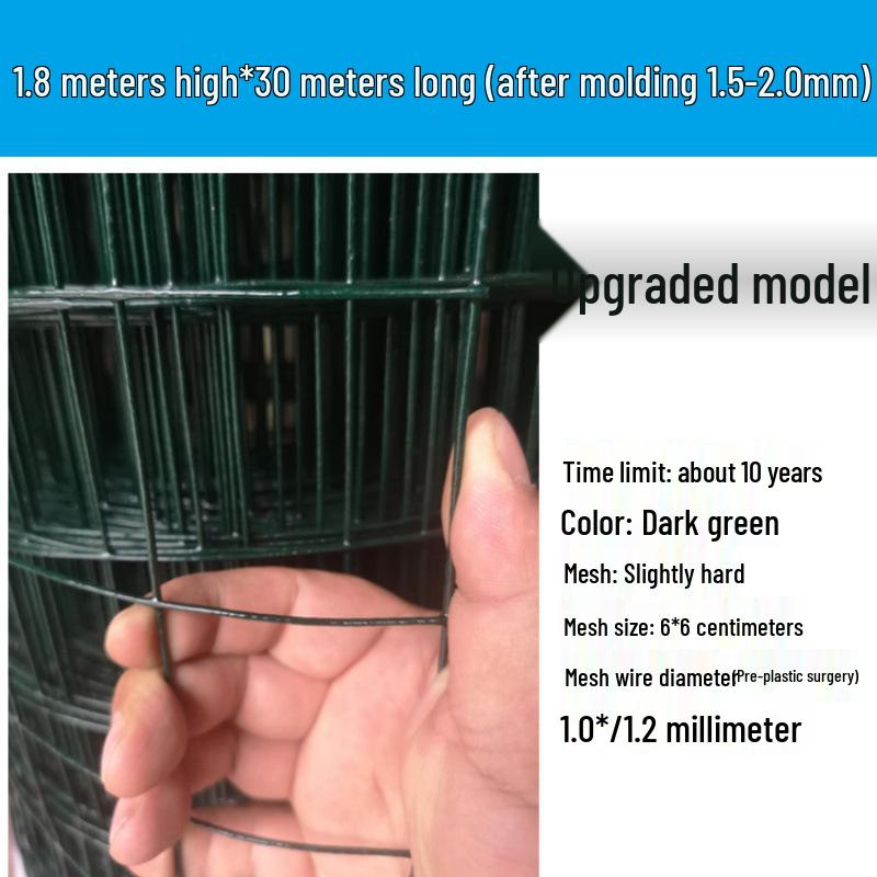 Rustproof Green Plastic-Coated Mesh Wire Fence for Chicken Enclosure