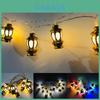 Lindo Lanterna Eid Mubarak Luz de Fio de Fada LED Decoração Suspensa Para o Ramadã