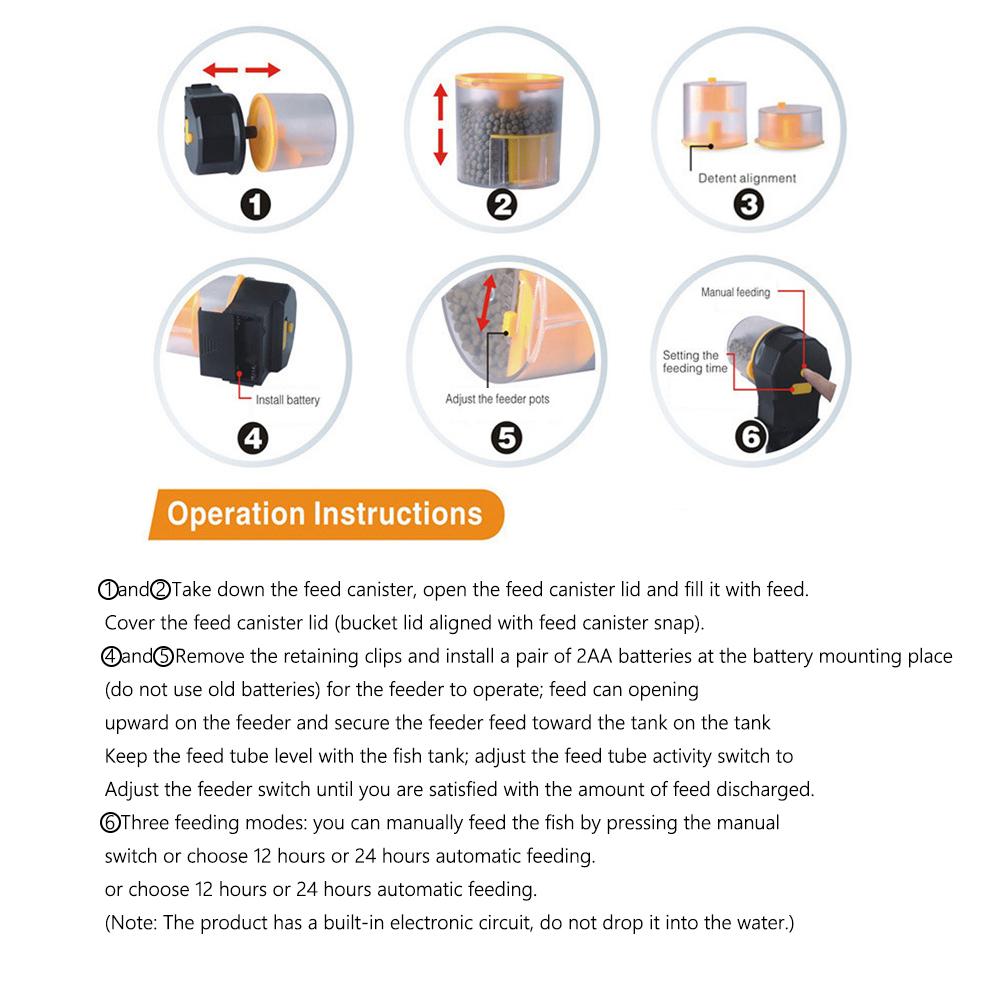 Automatic Fish Feeder Fish Tank Feeder Intelligent Timing Feeder for Fish Tank Aquarium and Turtle Tank