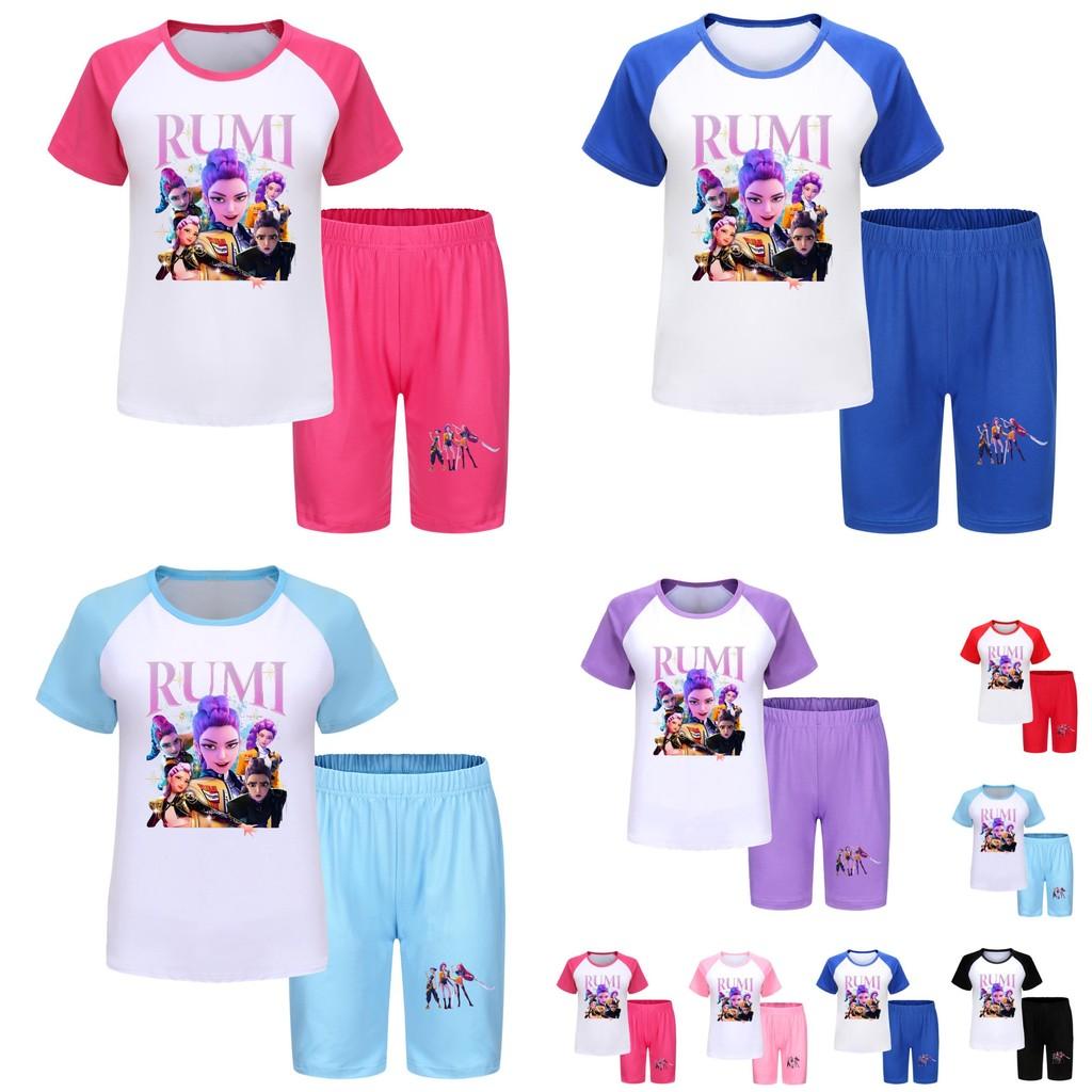 Kpop Demon Hunters Children Summer Athletic Set With Cotton Fabric For Active Kids