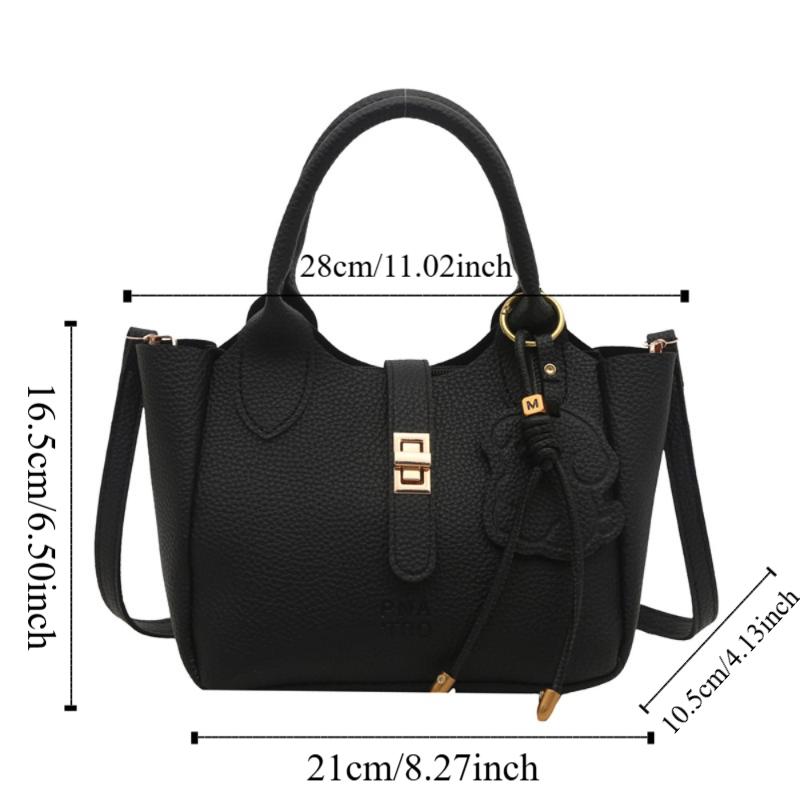 Chic Slant Cross Bucket Bag Cute Women's Tote Bag Korean PU Leather Shoulder Bag  Female