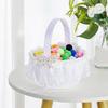 Unique Bowknot Basket Romantics Wedding Flower Basket Bridesmaid Candy Basket for Outdoor Celebrations