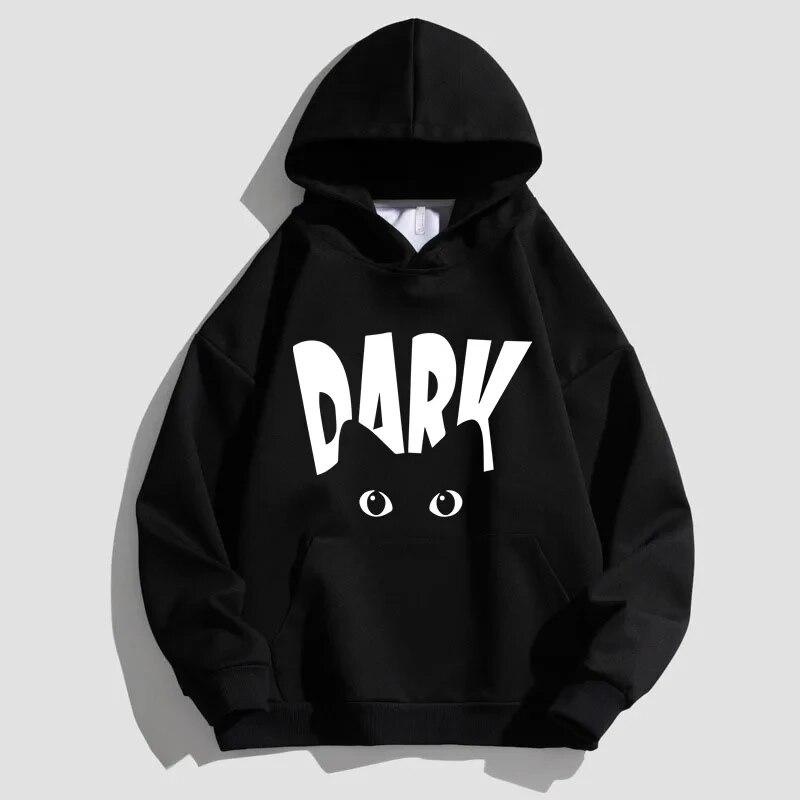 

Пуловер с капюшоном с забавным принтом кота, осень-зима, женская толстовка унисекс, высокое качество, модный стиль, брендовые толстовки, уличная толстовка L