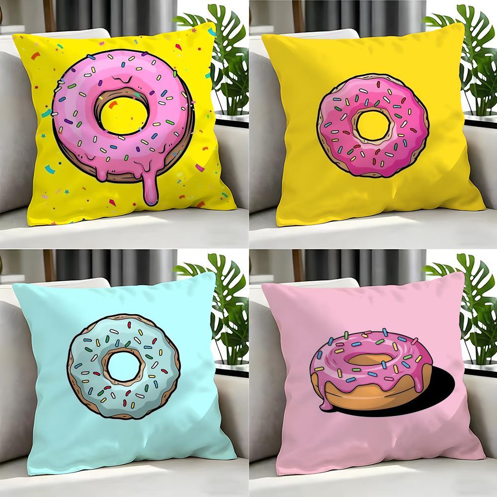 Cartoon ddonut Cushion Cover Cushion Cover Set Pcs x x x Pillowcase Decorative Sofa Home Decor