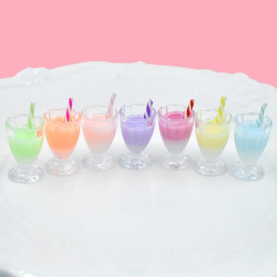 2Pcs Simulation Miniature Kids Handicraft Toys Plastic Drink Cups Ornament Gifts for Photography