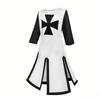 Medieval Fancy Long Knight Cloak Set-Templar TV Movie Cosplay Outfit Halloween Party Costume (Polyester)
