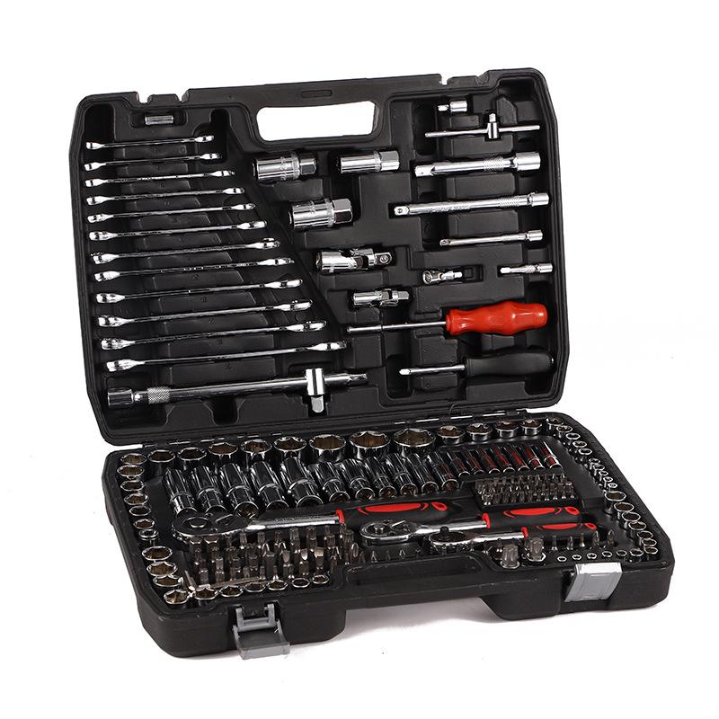 216-Piece Multifunctional Socket & Ratchet Wrench Set for Car Repair