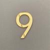 3D Self-adhesive Waterproof Plating House Number 0 To 9 Modern Gold Digits House Number Door Plate Address Outdoor Door Number