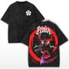 Asta Printed Tee Anime Black Clover Clothing Men Women Retro Washed T-shirts Short Sleeve Tshirt Harajuku Male Cotton T Shirt