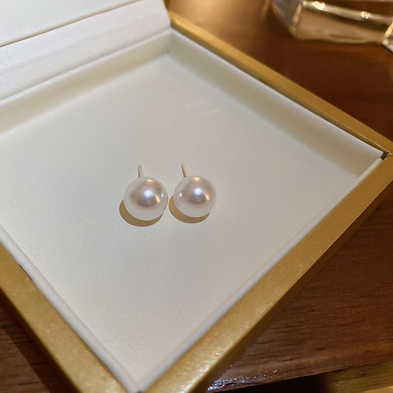 Simple Versatile Pearl Earrings Fashion Personality Stud Earrings Temperament Earrings Women