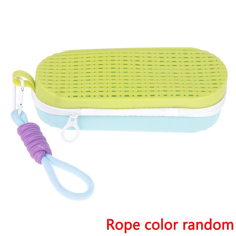 

Силиконовый чехол для плавательных очков Защитные чехлы для плавательных очков С дренажным отверстием Застежка-молния Чехол для солнцезащитных очков для женщин мужчин детей пловцов