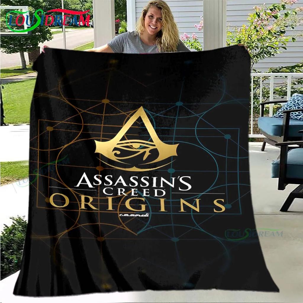 Spel Assassin’s Creed Valhalla Mjuk Filt Sport Vardagsrum Sovrum Soffa Sängfilt Gåva Resa Kontor Lunchrast Filt