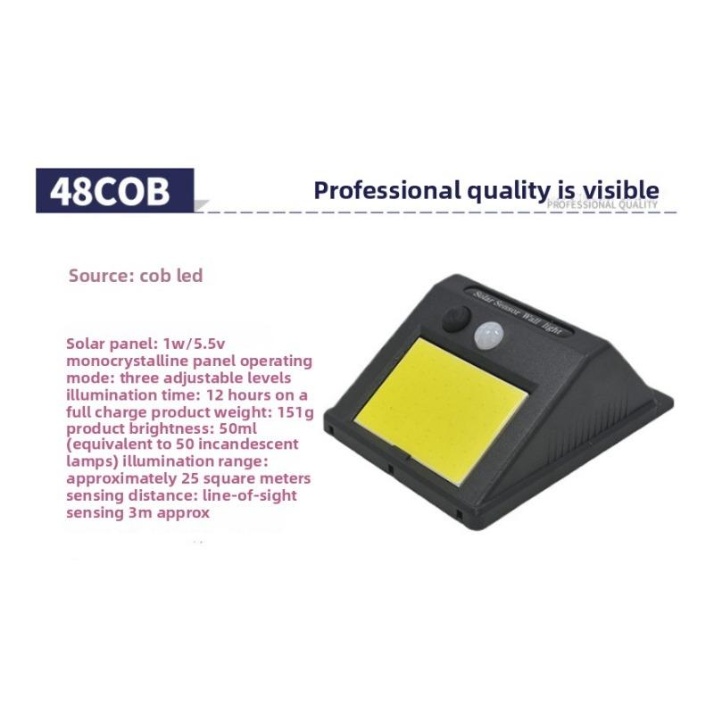 11 - LED Solar PIR Motion - sensor Wall Light: Waterproof,  Courtyard and Wall, Providing Excellent Outdoor Lighting.