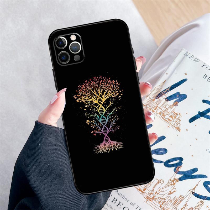 Tree of Life Space Galaxy Stars Phone Case For iPhone 16 Pro Max 11 12 13 Mini 14 15 Pro Max 15 16 Plus XR 16e Cover Coque