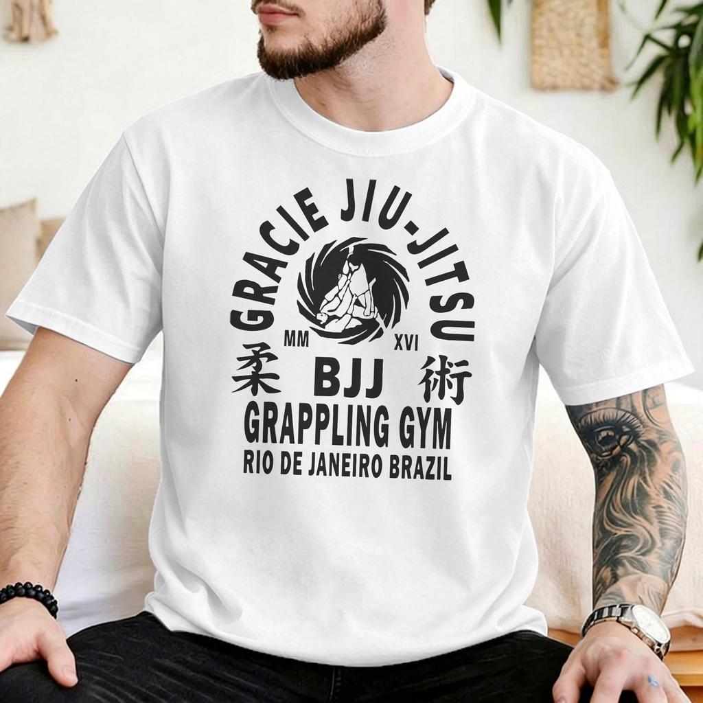 Unisex Unisex TShirt Training honor Fashion Cotton Tees Short Sleeve Brazilian Jiu Jitsu BJJ T Shirt Round Collar Clothing Gift