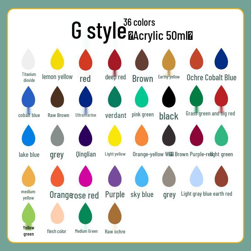 50ml Multi-color Acrylic Paint Set -